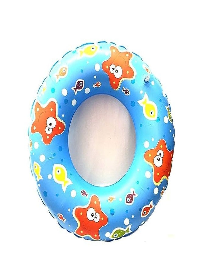 shoasite Fish Print Inflatable Swim Ring Blow up Floating Raft Tube for Swimming Pool Beach for Age - Image 1